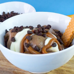 helado casero de banano y chocolate
